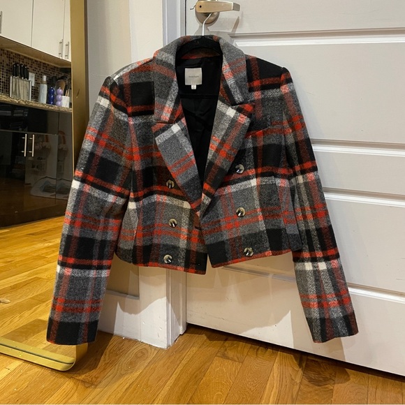 🧡Favorite Daughter Orange and Black Plaid Blazer🧡 - Picture 6 of 11